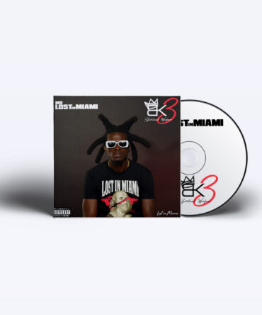 Physical CD of "Black Kingz 3: Spiritual Warfare" by Mr. Lost in Miami, featuring album cover with the artist in sunglasses and a bold BK3 logo with a crown motif.